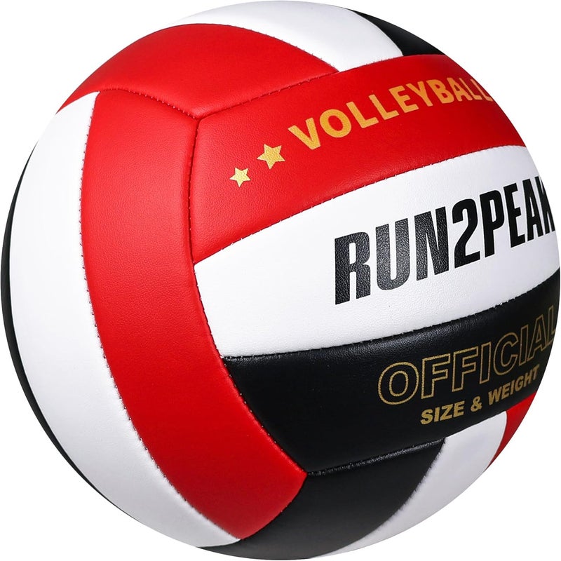 RUN2PEAK Soft Volleyball Ball Official Size 5 Volleyballs for Indoor Outdoor Beach Pool Game Play for Youth Teen Team Beginners Professional PU Leather Training Practice Volley Balls - Image 5